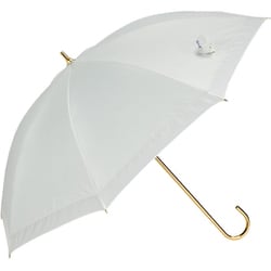 日傘 オーガンジーショート傘 晴雨兼用 50cm 手開き式 一級遮光 UVカット加工 8本骨 グラスファイバー骨 オフホワイト M49OK-081PI-off