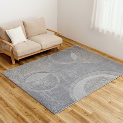 ウレタン入りでふっくら国産高機能ラグ ミラク 185×240cm グレー