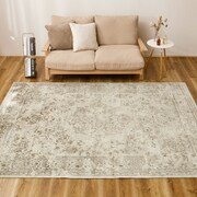 ベルギー製 モケットラグ ロイヤルパレス ビオレッタ 195×195cm ベージュ
