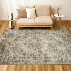 ベルギー製 モケットラグ ロイヤルパレス ビオレッタ 195×195cm ブラウン