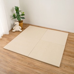 置くだけファブリック置き畳 ボーナ 同色9枚組 82×82×2.5cm ベージュ