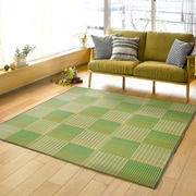 ふっくら い草ラグ クレパス 12mm 120×180cm グリーン