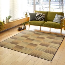 ふっくら い草ラグ クレパス 12mm 180×240cm ベージュ