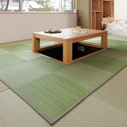 掘りごたつ対応のい草ラグ 191×250cm グリーン