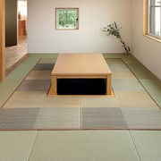 掘りごたつ対応のい草ラグ 240×240cm ベージュ