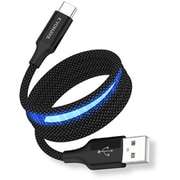 磁力でかんたんにまとまる USB-A to USB-C マグネットケーブル 480Mbps 急速充電 QC対応 1.2m ブラック YDMGCA120BK