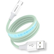 磁力でかんたんにまとまる USB-A to USB-C マグネットケーブル 480Mbps 急速充電 QC対応 1.2m グリーン YDMGCA120GN
