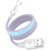 磁力でかんたんにまとまる USB-A to USB-C マグネットケーブル 480Mbps 急速充電 QC対応 1.2m パープル YDMGCA120PP