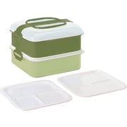 お重 2段 リオパック N2段 3200ml 取り皿付き グリーン