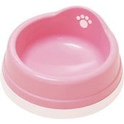 フードボウル すべり止め付き ペット皿 S ライトピンク