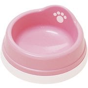 フードボウル すべり止め付き ペット皿 M ライトピンク