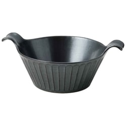 グラタン皿 ラウンド 19cm 持ち手付き SOGI ソギ 耐熱陶器 ブラック T-957097