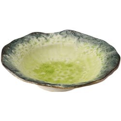 ボウル 18.5cm サラダボウル 浅鉢 KANADE 陶器 黄 T-962435