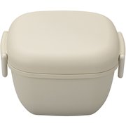 弁当箱 2段 600ml MIYA LUNCH スクウェアランチ くすみカラー ホワイト
