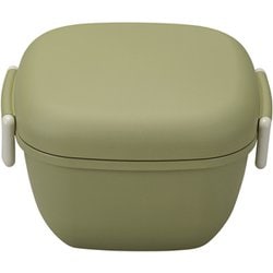 弁当箱 2段 600ml MIYA LUNCH スクウェアランチ くすみカラー グリーン