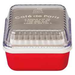 弁当箱 2段 510ml cafe de Paris スクエアEMランチ レッド