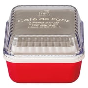 弁当箱 2段 510ml cafe de Paris スクエアEMランチ レッド