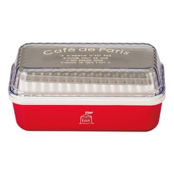 弁当箱 2段 590ml cafe de Paris 長角EMランチ レッド