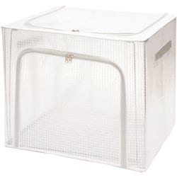 収納ボックス 折りたたみ つみつみボックス L 幅50×奥行40×高さ42cm クリア TSB-L-CL