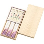線香 銘香芝山 桐箱絵 ろうそく5本セット 贈答用 日本香堂 65019