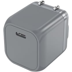 USB急速充電器 USB PD（パワーデリバリー）対応 20W USB-C×1 PD-PPS GaN IC採用 スイングプラグ アッシュグレー FUSBACG201CAG