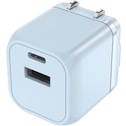 USB急速充電器 USB PD(パワーデリバリー)/QC(クイックチャージ)対応 30W USB-C×1/USB-A×1 PD-PPS GaN IC採用 スイングプラグ スターシーブルー FUSBACG302UCBL