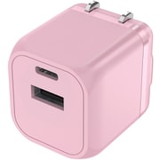 USB急速充電器 USB PD(パワーデリバリー)/QC(クイックチャージ)対応 30W USB-C×1/USB-A×1 PD-PPS GaN IC採用 スイングプラグ パステルピンク FUSBACG302UCPK