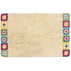 玄関マット 50×80cm 室内 クロシェ編み ナチュラル 14222874013
