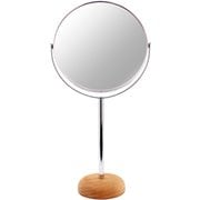 スタンドミラー 片面拡大鏡 7倍率 ロングタイプ ウッドべ―ス アコウスティック ナチュラル AC-67LNA