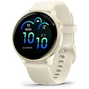 vivoactive 6 (ヴィヴォアクティブ 6) Bone / Lunar Gold(ボーン / ルナーゴールド) 42.2mm シリコンバンド GPSスマートウォッチ Suica対応 010-02985-31