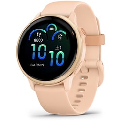vivoactive 6 （ヴィヴォアクティブ 6） Pink Dawn / P. Dawn Metallic（ピンクダウン / ピンクダウンメタリック） 42.2mm シリコンバンド GPSスマートウォッチ Suica対応 010-02985-33