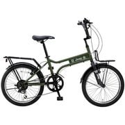 ミニベロ自転車 20インチ オリーブ Jeep 25JE-206MX OLIVE