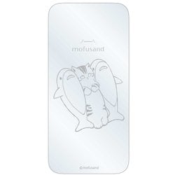 mofusand iPhone 16用 ガラスプロテクター サメにゃん MOFU-69A