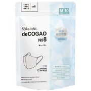 ソウカイテキ deCOGAO No.8 接触瞬間冷感 COOL Mサイズ(オフホワイト/サックスブルー) 10枚入り
