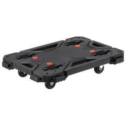 CART-FA7BK [平台車 台車 連結 4輪自在 スタッキング可能 パレット 滑り止め付 耐荷重150kg 最大4台連結 大サイズ 省スペース収納]