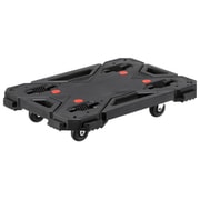 CART-FA7BK [平台車 台車 連結 4輪自在 スタッキング可能 パレット 滑り止め付 耐荷重150kg 最大4台連結 大サイズ 省スペース収納]