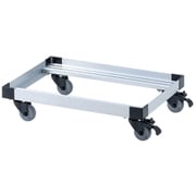 CART-FA950SV [コンテナ用台車 50L用 アルミ製 耐荷重約150kg アルミドーリー 折りたたみコンテナ用キャリー コーナーガード付き 折りコン 静音キャスター]