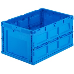 CNT-75BL [折りたたみ コンテナ 75L 軽量 コンパクト ロック付 ふた無し 収納ケース 収納ボックス 青 ブルー]