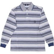 35462 SANTA BARBARA 鹿の子ポロシャツ Lサイズ 62NAVY杢 sbpoloshirt