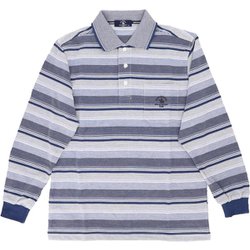 35462 SANTA BARBARA 鹿の子ポロシャツ Mサイズ 62NAVY杢 sbpoloshirt