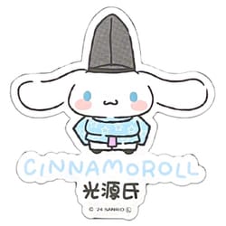 27451 サンリオキャラクターズ×源氏物語 ステッカー S 光源氏 シナモロール