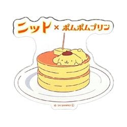 27437 サンリオキャラクターズ×純喫茶 ダイカットステッカー ニット×ポムポムプリン