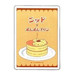 27422 サンリオキャラクターズ×純喫茶 ステッカー ニット×ポムポムプリン