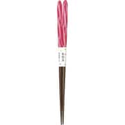 食洗 あめ玉ネジリ 箸 23cm お箸 赤 amedamahashi