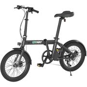 電動折りたたみ自転車 型式認定取得 5段階電動アシスト 7段変速ギア ブラック ERWAY A01