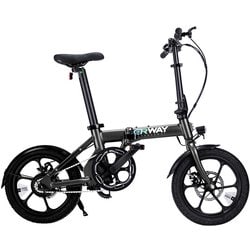 電動折りたたみ自転車 型式認定取得 5段階電動アシスト ブラック ERWAY A01 Lite