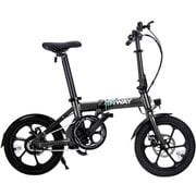 電動折りたたみ自転車 型式認定取得 5段階電動アシスト ブラック ERWAY A01 Lite