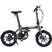 電動折りたたみ自転車 型式認定取得 5段階電動アシスト グレー ERWAY A01 Lite