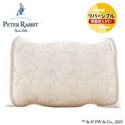 PRMP4033-07 [枕パッド 綿100％ ピーターラビット（TM） リバーシブル 35×50～43×63cmの枕用 刺繍風キルト＆パイル ラディッシュ アイボリー]