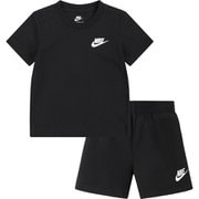 KNIT SHORT SET キッズ トップス 半袖 パンツ セットアップ BLACK×WHITE(F66) 4Tサイズ(日本:100cm ※3-4歳) 76M143